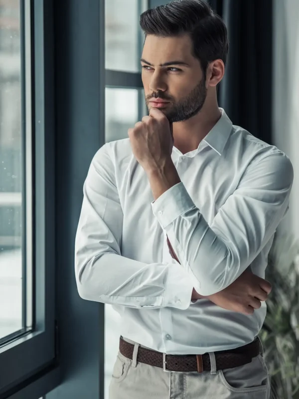 Handsome businessman in office